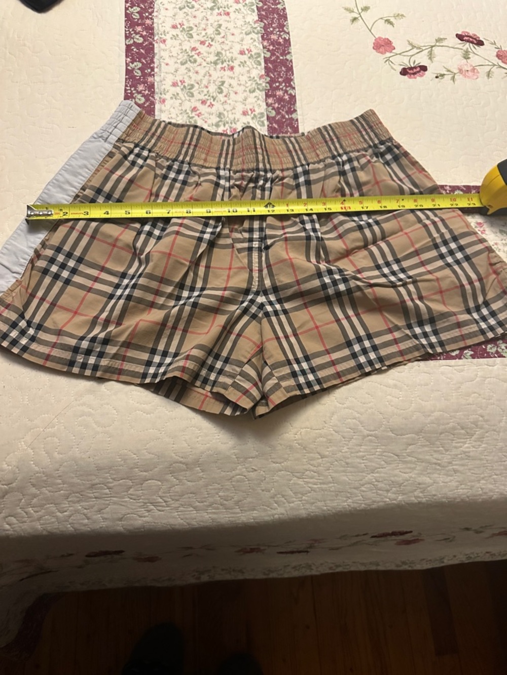 Burberry Beige Nova Check Cotton Shorts